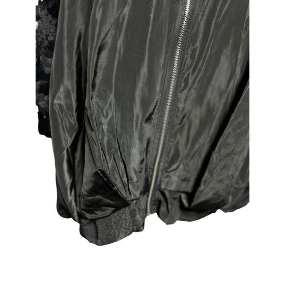 Marigold Shadows Black Oversize Mini Dress Sequin Sleeve Jacket Small - Picture 3 of 5
